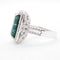 Bague 54 Bague tourmaline verte et diamants en or blanc 58 Facettes 4415