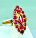 Bague 58 Bague or jaune pavée de rubis 58 Facettes AB395