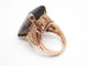 Bague 53 vintage bague sertie quartz fume rectangulaire or rose 58 Facettes 260595