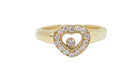 Bague 51 CHOPARD - Bague happy diamonds en or jaune et diamants 58 Facettes 32769