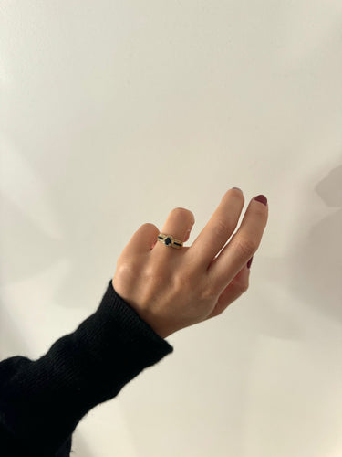 Bague 53 Bague vintage saphir et diamant 58 Facettes