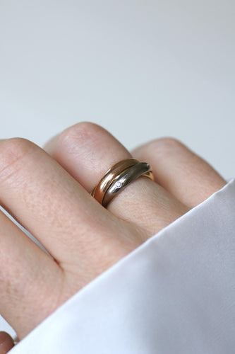 Bague 50 CARTIER - Bague Trinity 3 ors Modèle Classique 5 Diamants 58 Facettes