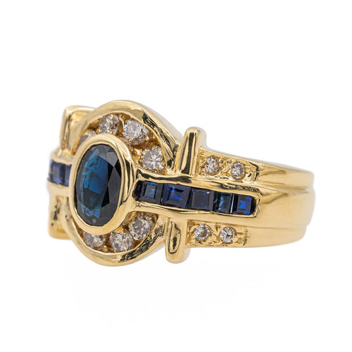 Bague 47 Bague Or jaune Saphir 58 Facettes 3090649CN