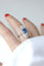 Bague 58 Bague Marquise en Or blanc, Saphir de Ceylan et Diamants 58 Facettes