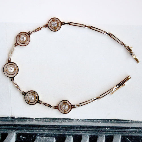 Bracelet Bracelet Articulé en Deux Ors et Diamant 58 Facettes A11343