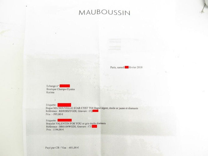 Bracelet bracelet MAUBOUSSIN valentin for you or blanc 58 Facettes 258949