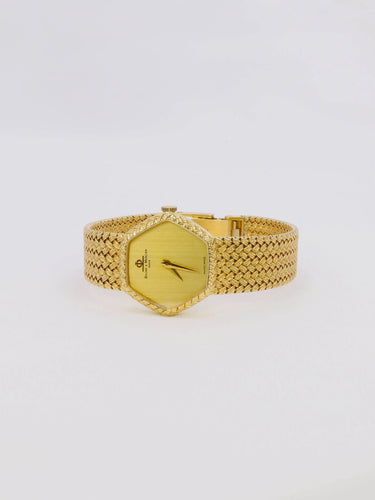 Montre BAUME & MERCIER - Montre vintage or jaune maille tressée 58 Facettes 1067.3