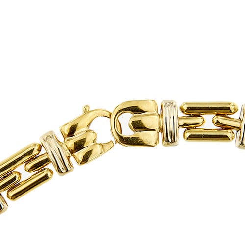 Collier Collier deux ors avec quartz citrine, saphirs et diamants 58 Facettes 31915