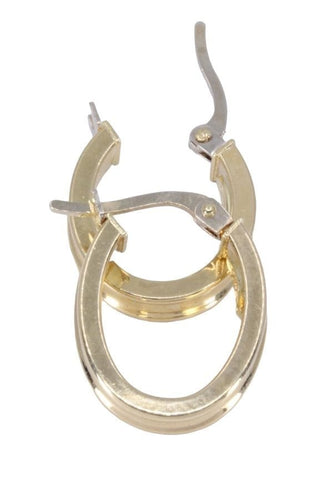 Boucles d'oreilles Créoles ovales 58 Facettes 084721