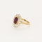 Bague 55.5 Bague en Or blanc & jaune 18k Rubis 58 Facettes PON0040