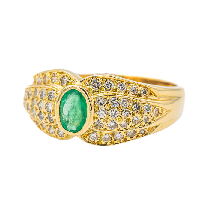 Anillo Esmeralda Oro Amarillo