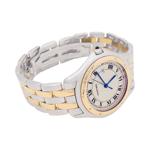 Montre Montre Cartier "Panthère Cougar" en or jaune et acier. 58 Facettes 34090