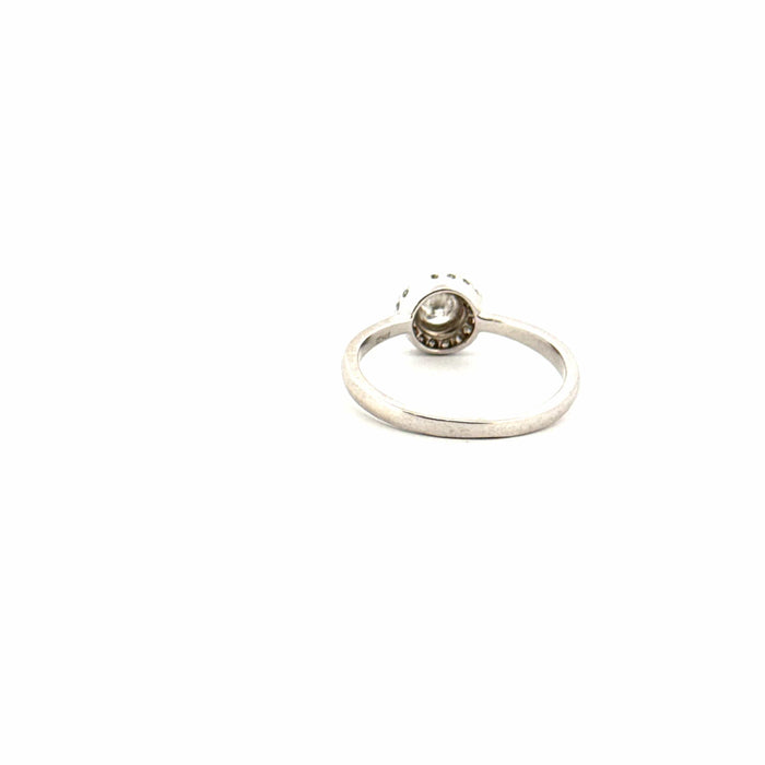 Bague 52 Solitaire Or Blanc 18k & Diamant 58 Facettes 13-GS1017