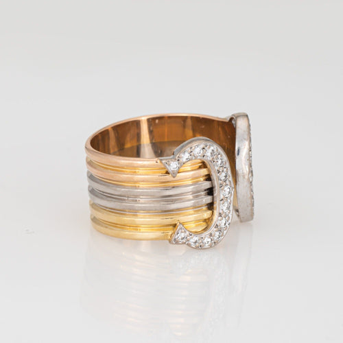 Bague 52 Bague C de Cartier en or 18 carats, diamants, vers 1979 58 Facettes G13674