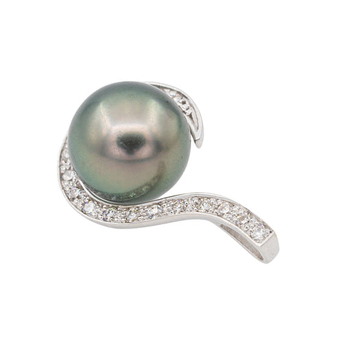 Pendentif Pendentif Or blanc Perle de tahiti 58 Facettes 3079901CN