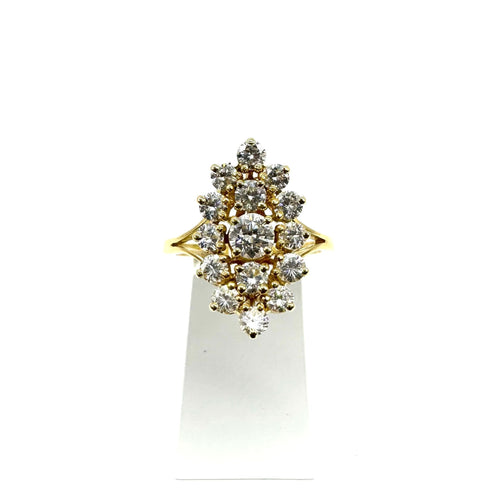 Bague Bague marquise or jaune et diamants 58 Facettes Z15B51188