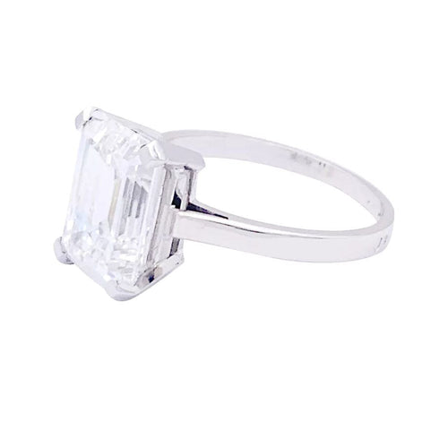 Bague 52 Bague solitaire platine, or blanc et diamant 4,05 carats. 58 Facettes 33701