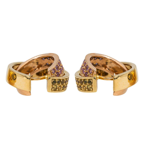 Boucles d'oreilles Boucles d'oreilles Créoles Or jaune Saphir 58 Facettes 2617395CN