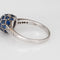 Stapelbar ring i vitt guld, safir och diamant