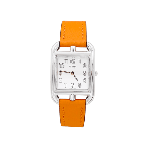 Montre Montre Hermès, "Cape Cod", acier sur cuir. 58 Facettes 34298