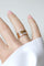 Bague 53 Bague Bandeau Lettre Initiale L Diamants sur Or rose 58 Facettes