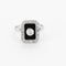 Bague 52 Bague or blanc, diamants et onyx 58 Facettes B250460