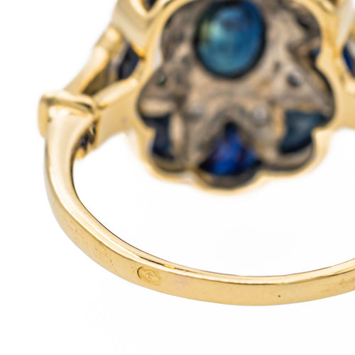 Bague 53 Bague Or jaune Saphir, Diamant 58 Facettes 2662685CN