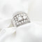 Bague Bague en or blanc 1,64 carat avec diamants 58 Facettes