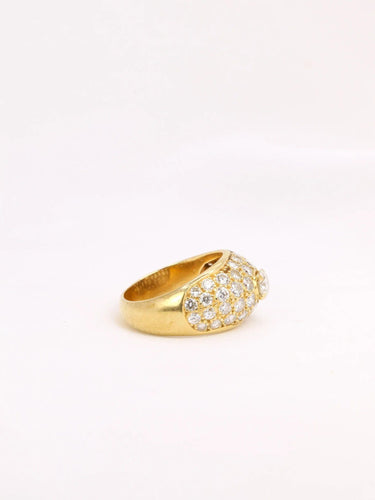 Bague jonc vintage en or et diamants 58 Facettes J314