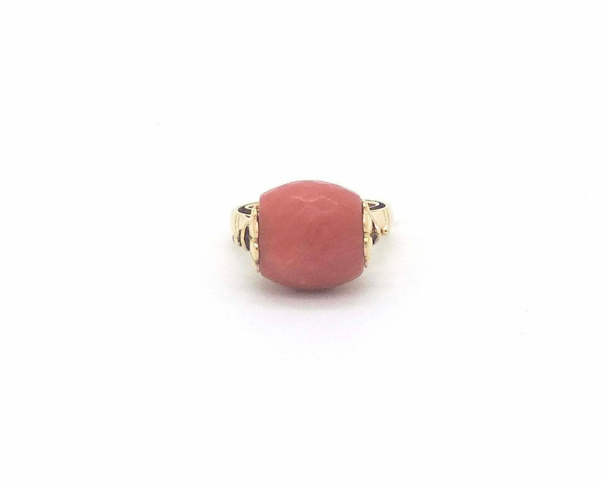 Yellow and coral gold ring