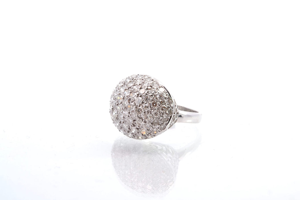 Bague Bague boule Or blanc Diamants 58 Facettes 25243