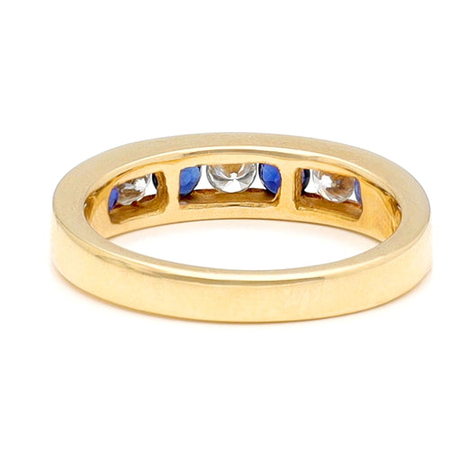 Bague 52.5 Bague en or jaune, diamants et saphirs 58 Facettes 98F3146B2C514D7D80B0BF5F287C393F
