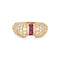 Bague 50 Bague vintage en or jaune avec diamant rubis 1 carat 58 Facettes G12263