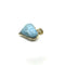 Hanger hart geelgoud en larimar 