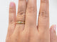 Bague 56 Bague jonc en or rose et pierres précieuses 58 Facettes 33471