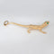 Pendentif Pendentif Gecko en or jaune 14 carats avec breloque en forme de lézard et yeux émeraude 58 Facettes G13745