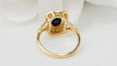 Bague 54 Bague vintage en or jaune, saphir et diamants ovale 58 Facettes 32962