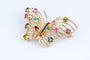 Broche Broche papillon vintage en or jaune sertie de 14 pierres fines multicolores 58 Facettes BCPAP5342-107