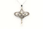 Pendentif Pendentif Art Nouveau en or jaune et blanc et argent serti de perles et de diamants 58 Facettes 21527