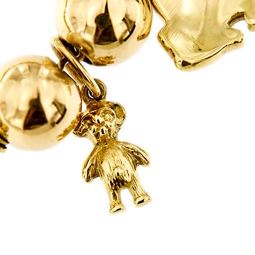 Bracelet Bracelet multi-rangs avec chien en émail 58 Facettes 37279