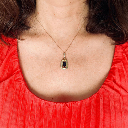 Pendentif Pendentif Art Déco en or deux tons 58 Facettes