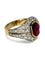 Bague 53 Bague ancienne or jaune rubis et diamants 58 Facettes 880