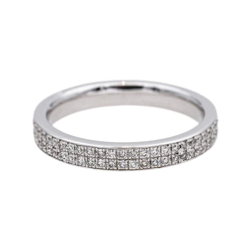 Bague 52 Bague Alliance américaine Or blanc Diamant 58 Facettes 4084161CN