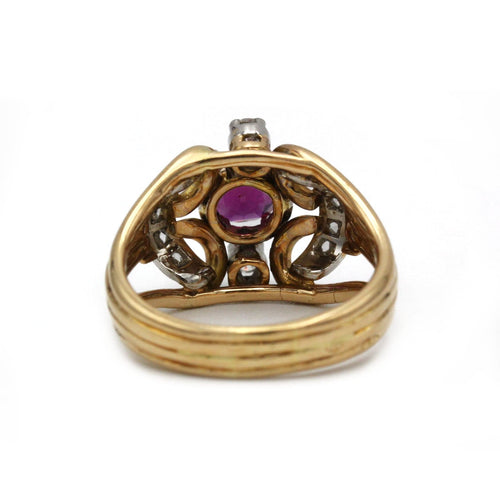 Bague 53 Bague - Or, Platine, Rubis & Diamants 58 Facettes 250238R