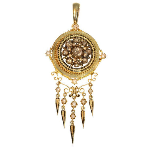 Pendentif Polyvalence victorienne : le double charme d'une broche-pendentif des années 1860 58 Facettes 17086-0044