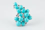 Broche Broche de cabochons turquoise et brillants 58 Facettes 154375