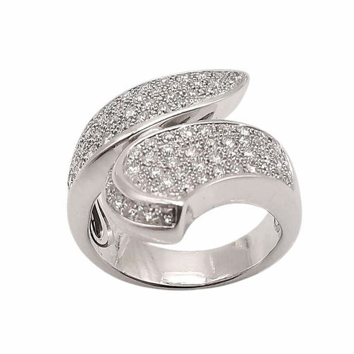 Bague 55 Bague en or blanc & diamants 58 Facettes