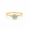 Bague 57 Bague solitaire en or jaune avec un diamant naturel. 58 Facettes 50351