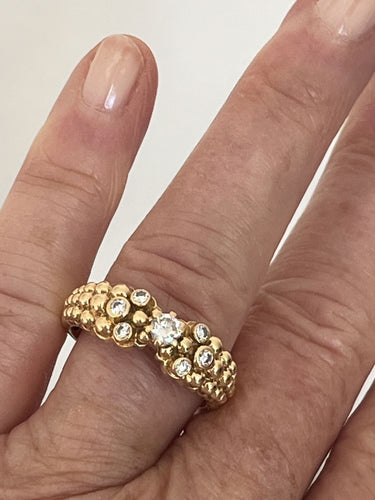 Bague FRED - Bague or jaune diamants 58 Facettes 5706