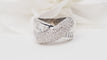 Bague 56 Bague croisée en or blanc et diamants 58 Facettes 32589
